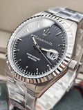 Maserati Competizione Black Dial Silver Steel Strap Watch for Men - R8853100028 Authentic Buy Shop Now