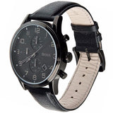 Hugo Boss Aeroliner Chronograph Black Dial Black Leather Strap Watch for Men - 1512567 Authentic Buy Shop Now