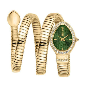 Just Cavalli Carezza Green Dial Gold Steel Strap Watch for Women - JC1L372M0035 Authentic Buy Shop Now