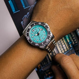 Citizen Mechanical Automatic Turquoise Dial Silver Steel Strap Watch for Men - NJ0170-83X Buy Now By Citizen