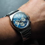 Seiko Conceptual Chronograph Blue Dial Silver Steel Strap Watch for Men- SSB453P1 Authentic Buy Shop Now