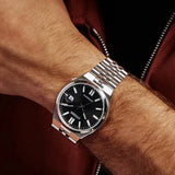 Citizen Tsuyosa 60 Automatic Black Dial Silver Steel Strap Watch for Men - NK0020-55E Authentic Buy Shop Now