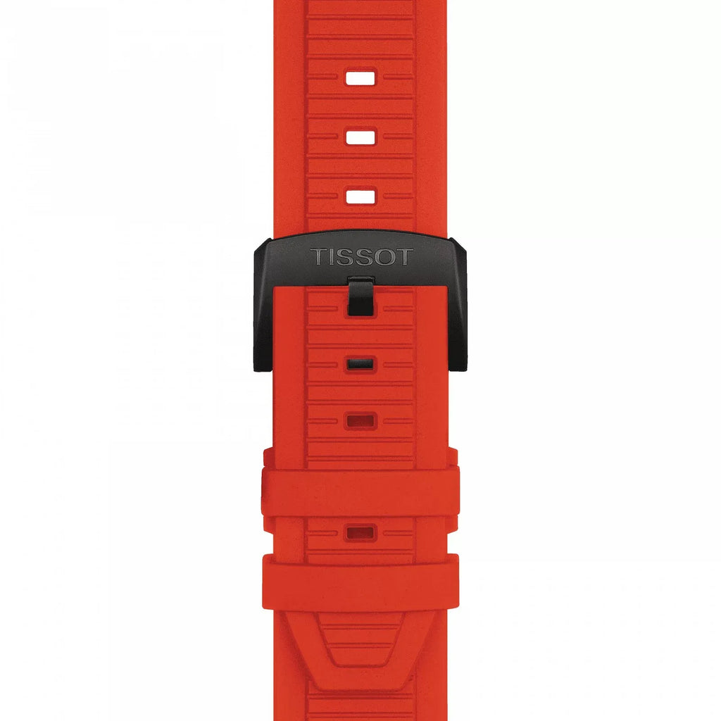 Tissot T Race Chronograph Black Dial Red Rubber Strap Watch for Men - T141.417.37.061.01 Buy Now By Tissot