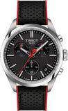 Tissot PR 100 Vuelta Chronograph Black Dial Silver Steel Strap Watch for Men - T150.417.11.051.01 Authentic Buy Shop Now