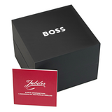 Hugo Boss Avery Chronograph Black Dial Silver Steel Strap Watch for Men - 1514157 Authentic Buy Shop Now