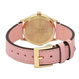 Gucci G Timeless Gold Dial Pink Leather Strap Watch for Women - YA1265041 Authentic Buy Shop Now