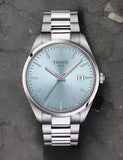 Tissot PR 100 Ice Blue Dial Silver Steel Strap Watch for Men - T150.410.11.351.00 Authentic Buy Shop Now