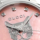 Gucci G Timeless Diamonds Pink Mother of Pearl Dial Silver Steel Strap Watch for Women - YA1265025 Authentic Buy Shop Now