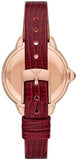 Emporio Armani Mia Mother of Pearl Dial Red Leather Strap Watch for Women - AR11646 Buy Now By Emporio Armani