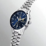 Maserati Sorpasso Chronograph Blue Dial Silver Steel Strap Watch for Men - R8873624004 Authentic Buy Shop Now