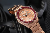 Seiko 5 Sports 55th Anniversary Limited Edition Rose Gold Dial Rose Gold Steel Strap Watch for Men - SRPK08K1 Authentic Buy Shop Now