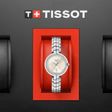 Tissot T-Lady Flamingo Diamonds Mother of Pearl Dial SIlver Steel Strap Watch for Women - T094.210.11.116.02 Authentic Buy Shop Now