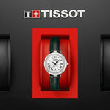 Tissot Bellissima Small Lady Mother of Pearl Dial Green Leather Strap Watch for Women - T126.010.16.113.02 Authentic Buy Shop Now