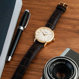 Tissot Classic Dream Ivory Dial Brown Leather Strap Watch for Men - T129.410.36.261.00 Authentic Buy Shop Now