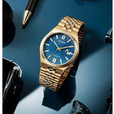 Citizen Tsuyosa 60 Automatic Blue Dial Rose Gold Steel Strap Watch for Men - NK0023-57L Authentic Buy Shop Now