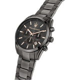 Maserati Attrazione Chronograph Black Dial Black Steel Strap Watch for Men - R8853151001 Authentic Buy Shop Now