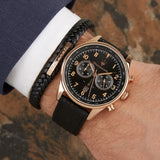 Maserati Tradizione Chronograph Black Dial Black Leather Strap Watch for Men - R8871646001 Authentic Buy Shop Now