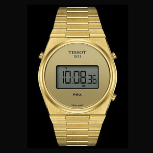 Tissot PRX Digital Quartz Gold Dial Gold Steel Strap Watch for Men - T137.463.33.020.00 Buy Now By Tissot