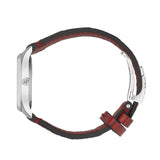 Gucci G Timeless Quartz Silver Dial Maroon Leather Strap Watch for Women - YA1265057 Authentic Buy Shop Now