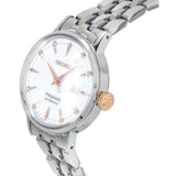 Seiko Presage Cocktail Time Skydiving Automatic Diamonds Mother of Pearl Dial Silver Steel Strap Watch for Women - SRE009J1 Authentic Buy Shop Now