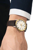 Tissot Classic Dream Ivory Dial Brown Leather Strap Watch for Men - T129.410.26.263.00 Authentic Buy Shop Now