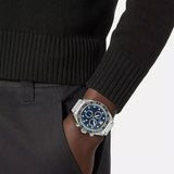Versace Greca Dome Chronograph Blue Dial Silver Steel Strap Watch for Men - VE6K00323 Buy Now By Versace