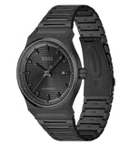 Hugo Boss Candor Automatic Black Dial Black Steel Strap Watch for Men - 1514120 Authentic Buy Shop Now