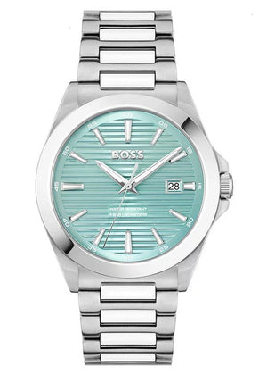 Hugo Boss Strike Turquoise Blue Dial Silver Steel Strap Watch for Men - 1514171 Buy Now By Hugo Boss