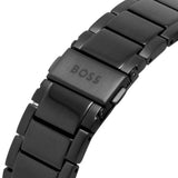 Hugo Boss Taper Chronograph Black Dial Black Steel Strap Watch for Men - 1514088 Authentic Buy Shop Now