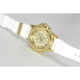 Philipp Plein The Skull Gold Dial White Silicone Strap Watch for Men - PWAAA1221 Authentic Buy Shop Now