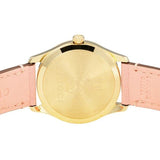 Gucci G Timeless Gold Dial Pink Leather Strap Watch for Women - YA1265041 Authentic Buy Shop Now