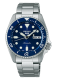 Seiko 5 Sports SKX Street Denim Blue Dial Silver Steel Strap Watch for Men - SRPL77K1 Authentic Buy Shop Now