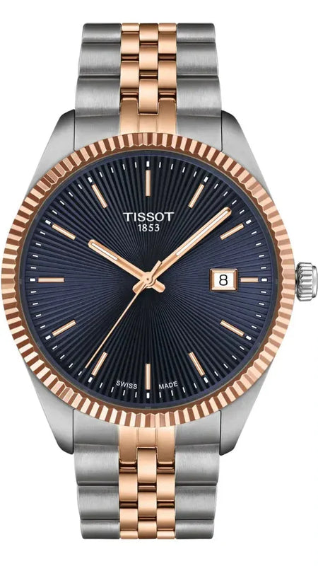 Tissot Ballade Quartz Blue Dial Two Tone Steel Strap Watch for Men - T156.410.22.041.00 Authentic Buy Shop Now