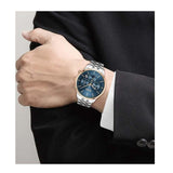 Hugo Boss Avery Chronograph Blue Dial Silver Steel Strap Watch for Men - 1514158 Authentic Buy Shop Now