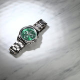 Maserati Competizione Chronograph Green Dial Silver Steel Strap Watch for Men - R8853100044 Authentic Buy Shop Now