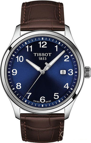 Tissot T-Sport Gent XL Blue Dial Brown Leather Strap Watch for Men - T116.410.16.047.00 Authentic Buy Shop Now