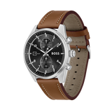 Hugo Boss Skytraveller Chronograph Black Dial Blue Leather Strap Watch for Men - 1514161 Buy Now By Hugo Boss