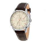 Maserati Sorpasso Chronograph White Dial Brown Leather Strap Watch for Men - R8871624010 Authentic Buy Shop Now