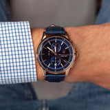 Maserati Sorpasso Chronograph Blue Dial Blue Leather Strap Watch for Men - R8871624009 Authentic Buy Shop Now