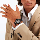Maserati Stile Skeleton Chronograph Black Dial Black Silicone Strap Watch for Men - R8871642003 Authentic Buy Shop Now