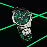 Maserati Successo Chronograph Green Dial Silver Steel Strap Watch for Men - R8873621043 Authentic Buy Shop Now