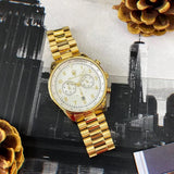 Maserati Tradizione Chronograph White Dial Gold Steel Strap Watch for Men - R8873646003 Authentic Buy Shop Now