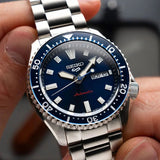 Seiko 5 Sports SKX Automatic Blue Dial Silver Steel Strap Watch for Men - SRPL83K1 Authentic Buy Shop Now
