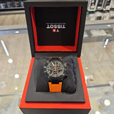 Tissot T Race Chronograph Black Dial Orange Rubber Strap Watch for Men - T141.417.37.051.02 Buy Now By Tissot