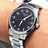 Tissot T-Sport Gent XL Black Dial Silver Steel Strap Watch for Men - T116.410.11.057.00 Authentic Buy Shop Now