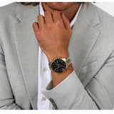 Maserati SFIDA Black Dial Two Tone Steel Strap Watch for Men - R8853140009 Authentic Buy Shop Now