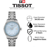 Tissot Ballade Quartz Blue Dial Silver Steel Strap Watch for Women - T156.210.11.351.00 Authentic Buy Shop Now