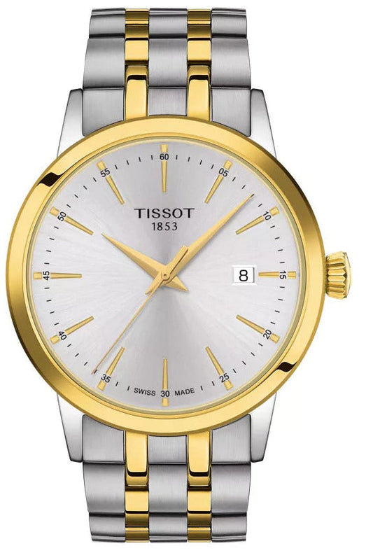 Tissot Classic Dream Silver Dial Two Tone Steel Strap Watch for Men - T129.410.22.031.00 Authentic Buy Shop Now