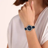 Emporio Armani Mia Moonphase Blue Dial Blue Leather Strap Watch for Women - AR11629 Buy Now By Emporio Armani