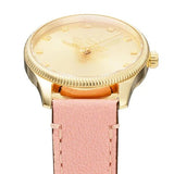 Gucci G Timeless Gold Dial Pink Leather Strap Watch for Women - YA1265041 Authentic Buy Shop Now